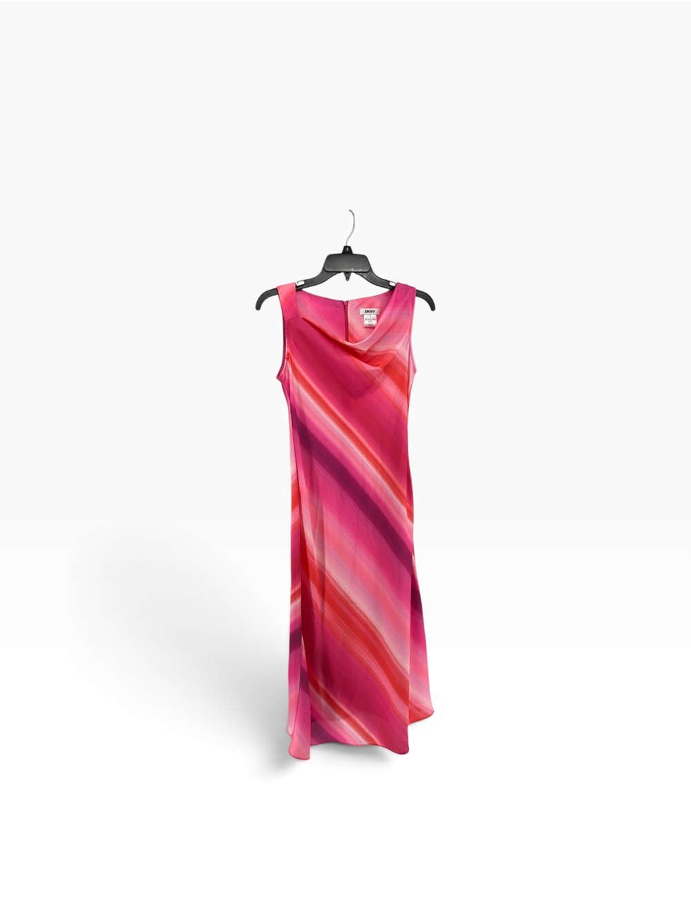 NEW DKNY Sleeveless Cowl Neck Slip Dress - Pink Multi size 2P - Picture 2 of 5